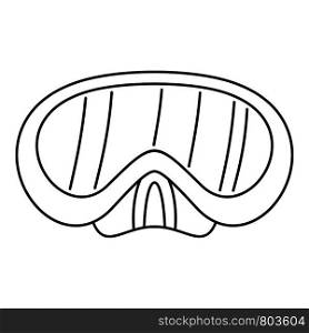 Diving mask icon. Outline diving mask vector icon for web design isolated on white background. Diving mask icon, outline style
