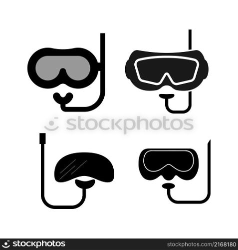 diving mask icon vector isolated on white background