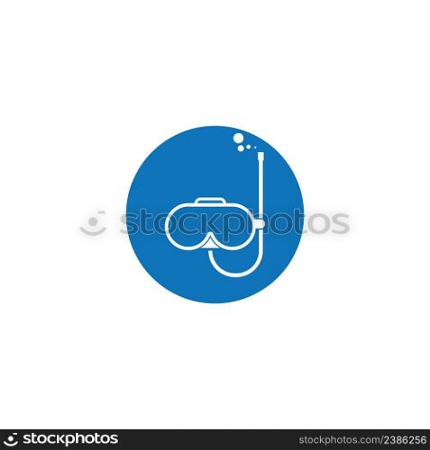 diving mask icon vector isolated on white background