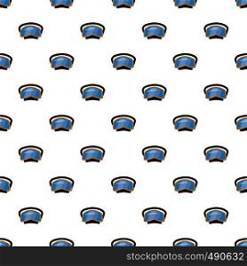 Diving mask pattern seamless repeat in cartoon style vector illustration. Diving mask pattern