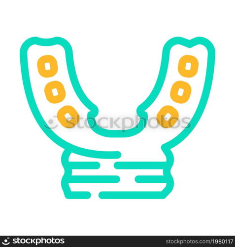 diving mouthpiece color icon vector. diving mouthpiece sign. isolated symbol illustration. diving mouthpiece color icon vector illustration