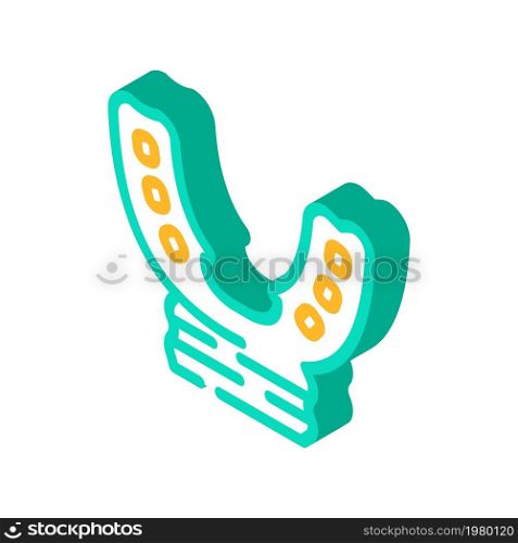 diving mouthpiece isometric icon vector. diving mouthpiece sign. isolated symbol illustration. diving mouthpiece isometric icon vector illustration
