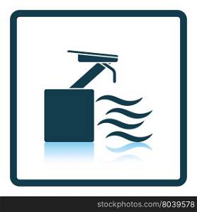 Diving stand icon. Shadow reflection design. Vector illustration.