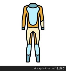Diving suit icon. Outline diving suit vector icon color flat isolated on white. Diving suit icon color outline vector