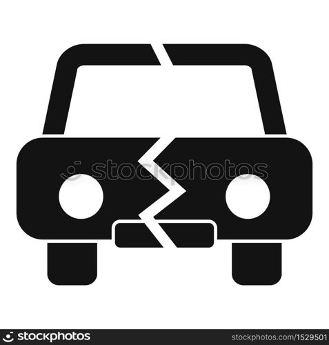 Divorce car separation icon. Simple illustration of divorce car separation vector icon for web design isolated on white background. Divorce car separation icon, simple style