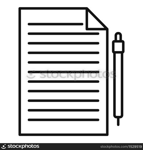 Divorce petition icon. Outline divorce petition vector icon for web design isolated on white background. Divorce petition icon, outline style