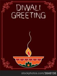 Diwali Greeting Design Vector Art
