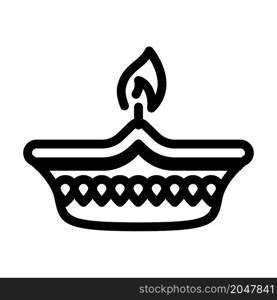 diwali holiday line icon vector. diwali holiday sign. isolated contour symbol black illustration. diwali holiday line icon vector illustration