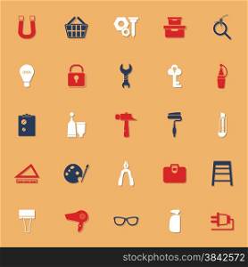 DIY classic color icons with shadow, stock vector