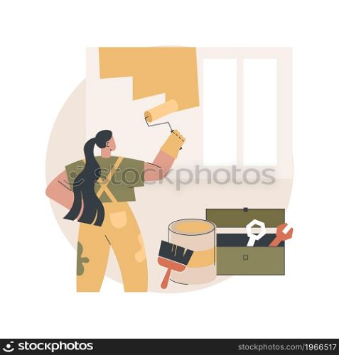 DIY repair abstract concept vector illustration. Do it yourself service, self-service learning, video tutorial info, repair manual, broken household appliance, problem fix abstract metaphor.. DIY repair abstract concept vector illustration.