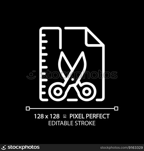 DIY STEM pixel perfect white linear icon for dark theme. Development activity. Students activities. Interaction in groups. Thin line illustration. Isolated symbol for night mode. Editable stroke. DIY STEM pixel perfect white linear icon for dark theme