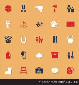 DIY tool classic color icons with shadow, stock vector
