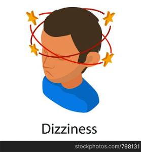 Dizziness icon. Isometric illustration of dizziness vector icon for web. Dizziness icon, isometric style