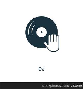 Dj creative icon. Simple element illustration. Dj concept symbol design from party icon collection. Can be used for mobile and web design, apps, software, print.. Dj creative icon. Simple element illustration. Dj concept symbol design from party icon collection. Perfect for web design, apps, software, print.