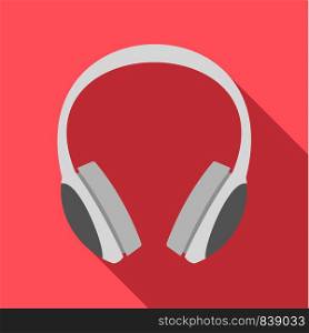 Dj headphones icon. Flat illustration of dj headphones vector icon for web design. Dj headphones icon, flat style