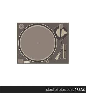 Dj mixer vector icon music party audio console control disc club equipment electronic record panel