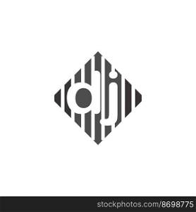 dj music logo vector icon design illustration