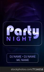 Dj night party concept banner. Cartoon illustration of dj night party vector concept banner for web design. Dj night party concept banner, cartoon style