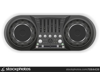 dj panel console sound mixer vector illustration isolated on white background