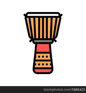 djembe drum instrument color icon vector. djembe drum instrument sign. isolated symbol illustration. djembe drum instrument color icon vector illustration