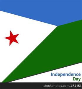 Djibouti independence day with flag vector illustration for web. Djibouti independence day