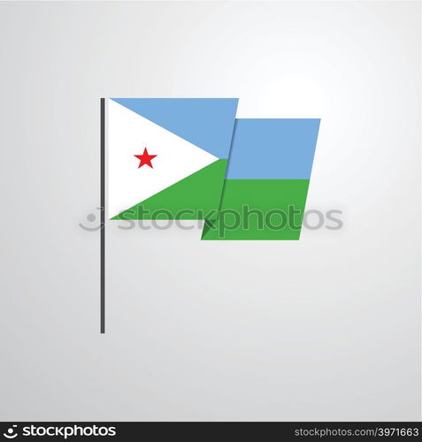 Djibouti waving Flag design vector