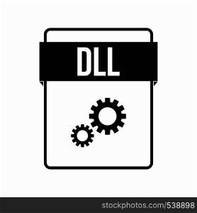 DLL file icon in simple style on a white background. DLL file icon, simple style