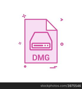 dmg file file extension file format icon vector design