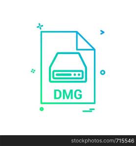 dmg file file extension file format icon vector design