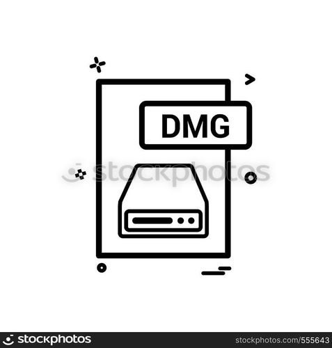 dmg file format icon vector design