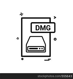 dmg file format icon vector design