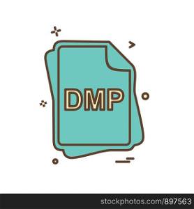 DMP file type icon design vector