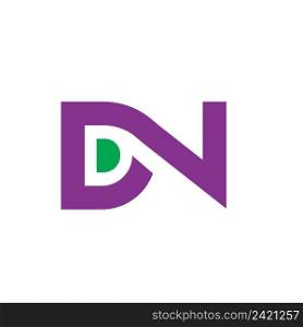 DN  Letter icon Vector concept design Illustration