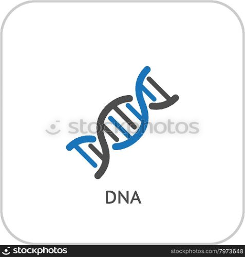 DNA and Medical Services Icon. Flat Design.