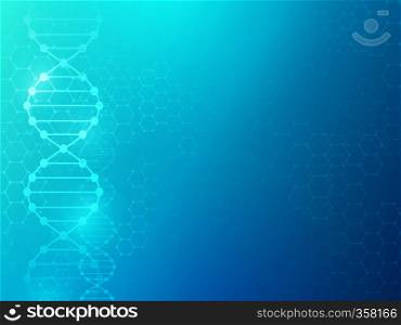 Dna background. Medicine texture biomedical research charts molecular science genom lab genetic health chain chemical, vector design. DNA background. Medical texture with molecular chain structure. Chemical and biomedical genome research vector concept
