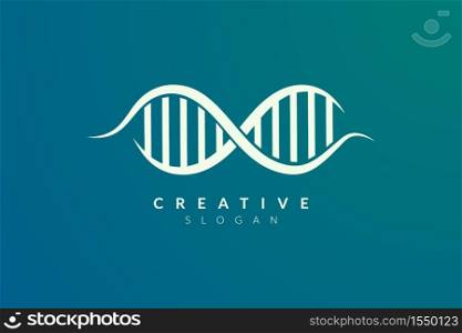 Dna blood structure design with a minimalist and simple form