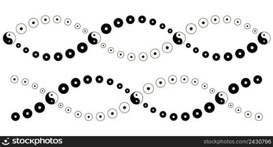 DNA chain Yin and Yang, the DNA consisting of the symbol Taoism, vector concept of life