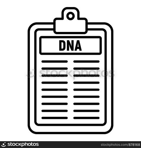 Dna checkboard icon. Outline dna checkboard vector icon for web design isolated on white background. Dna checkboard icon, outline style