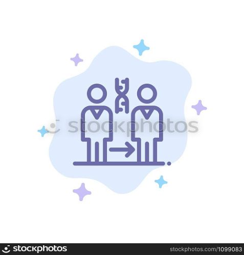 Dna, Cloning, Patient, Hospital, Health Blue Icon on Abstract Cloud Background