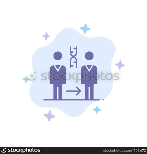 Dna, Cloning, Patient, Hospital, Health Blue Icon on Abstract Cloud Background