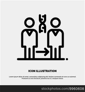 Dna, Cloning, Patient, Hospital, Health Line Icon Vector