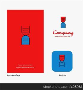 DNA Company Logo App Icon and Splash Page Design. Creative Business App Design Elements