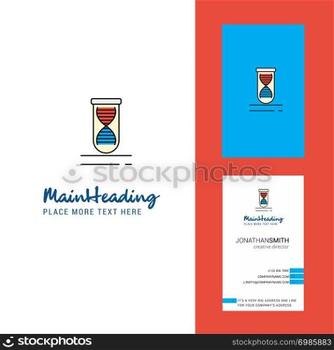 DNA Creative Logo and business card. vertical Design Vector