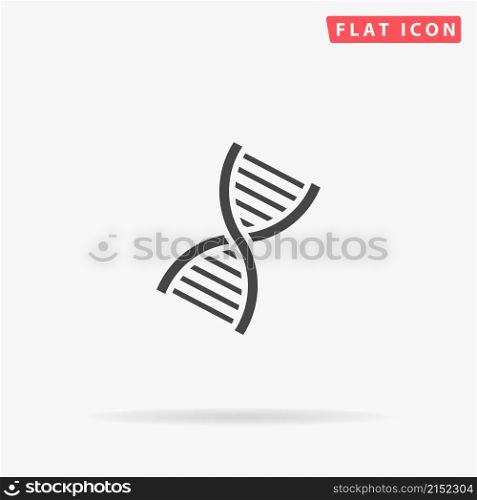 DNA flat vector icon. Hand drawn style design illustrations.. DNA flat vector icon
