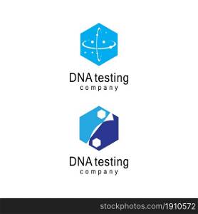 DNA gene Logo Template vector symbol illustration