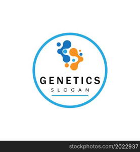 DNA gene Logo Template vector symbol illustration