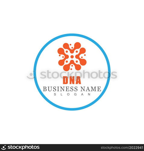 DNA gene Logo Template vector symbol illustration