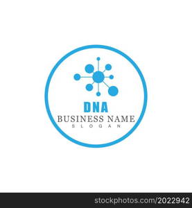 DNA gene Logo Template vector symbol illustration