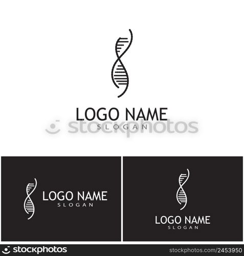 DNA gene Logo Template vector symbol illustration