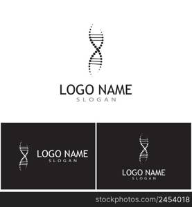 DNA gene Logo Template vector symbol illustration